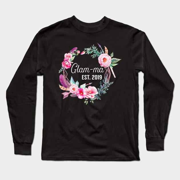Glamma Grandma Est 2019 Long Sleeve T-Shirt by LotusTee
